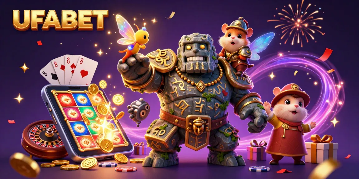 Experience thrilling slots and sports betting at UFABET with vibrant visuals and exciting gaming elements.