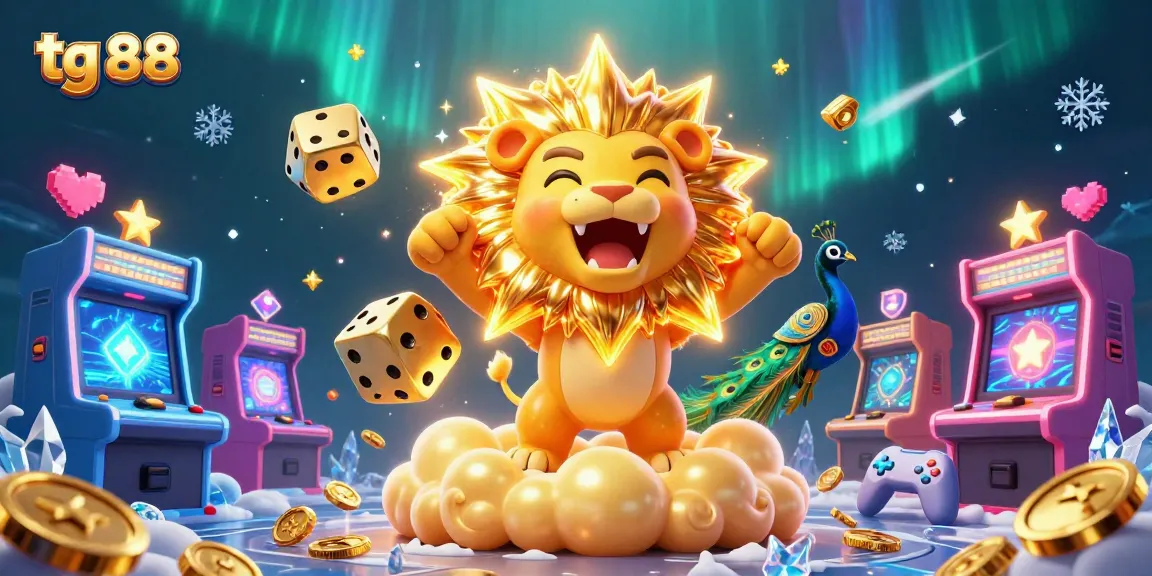 Win big at tg 88 with an ultra-detailed gaming scene featuring vibrant casino elements.