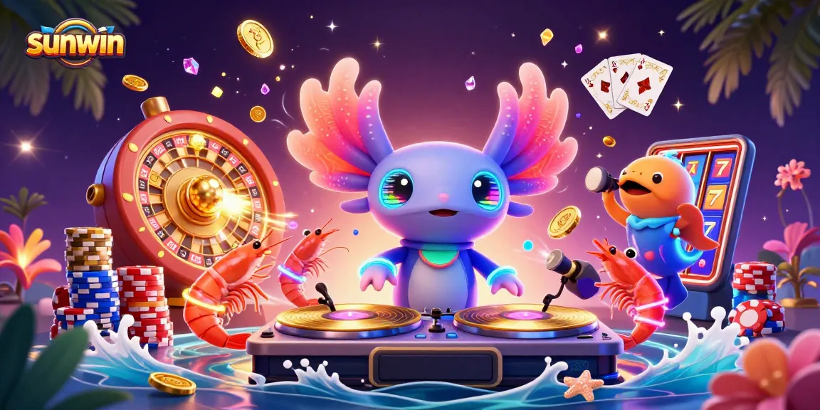 Win big at sunwin with vibrant cartoon casino scenes featuring dynamic characters and exciting elements