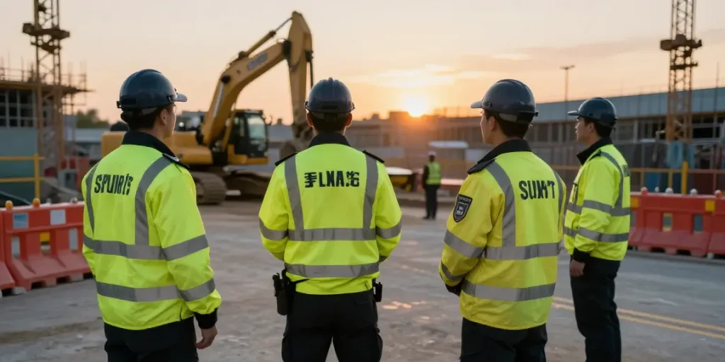 Trusted Construction Site Security by licensed professionals monitoring a site.