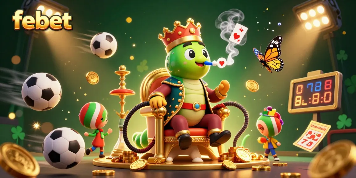 Experience gambling excitement with febet's captivating casino elements and animated 3D characters.