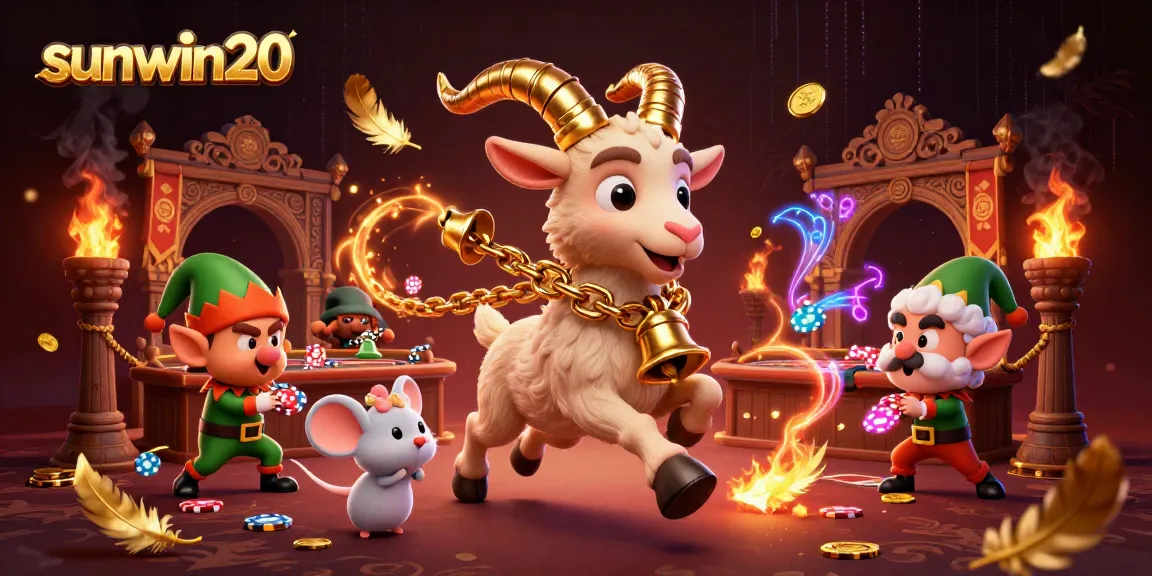 Experience the vibrant atmosphere of sunwin20 with entertaining chaos at a festive casino scene.